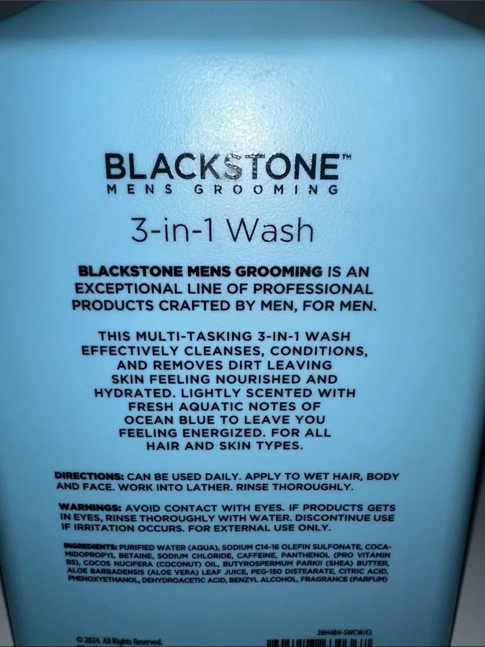 Blackstone Men’s Grooming Ocean Blue 3-in-1 Hair Face Body Wash 32 oz